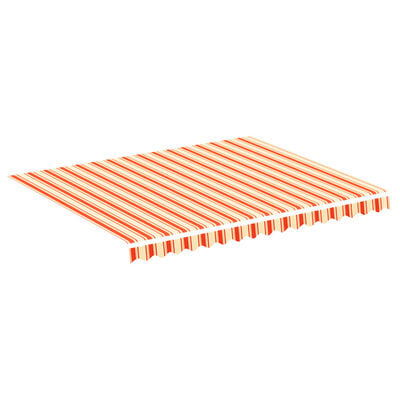 vidaXL Vervangingsdoek voor luifel 3x2,5 m geel en oranje