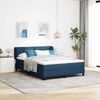 vidaXL Boxspringbed met matras met matras Blauw 140 x 190 cm Stof