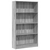 vidaXL Boekenkast 80x24x143 cm bewerkt hout grijs sonoma eikenkleurig