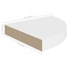 vidaXL Hoekschappen zwevend 2 st 25x25x3,8 cm MDF wit