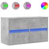 vidaXL Tv-wandmeubel met LED-verlichting 80x31x45 cm betongrijs