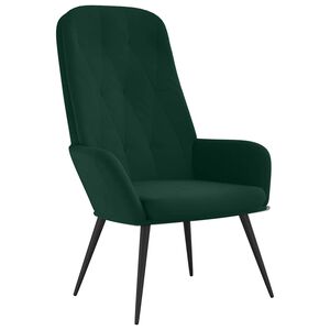 vidaXL Relaxstoel fluweel donkergoen