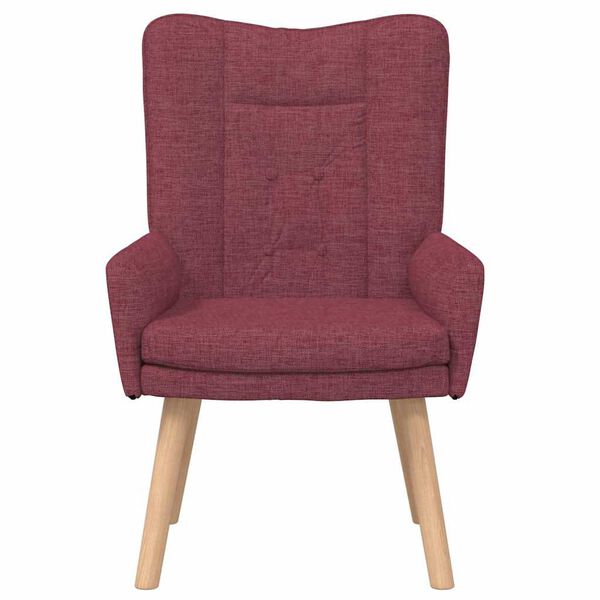vidaXL Fauteuil Wijnrood 63 x 67 x 94 cm Stof en multiplex