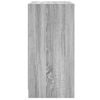 vidaXL Bijzetkast met glazen deuren 68x37x75,5 cm grijs sonoma eiken