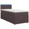 vidaXL Boxspringbed met matras Donkerbruin 100 x 200 cm Stof