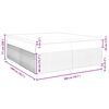 vidaXL Boxspring met matras stof zwart 200x200 cm
