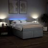 vidaXL Boxspring met matras stof lichtgrijs 140x200 cm