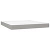 vidaXL Boxspring met matras en LED stof lichtgrijs 180x200 cm