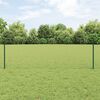 vidaXL Hek met Paal Groen 0,6 x 100 m Staal en PVC