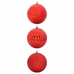 vidaXL Kerstbal Set 3 pcs Rood Kunststof