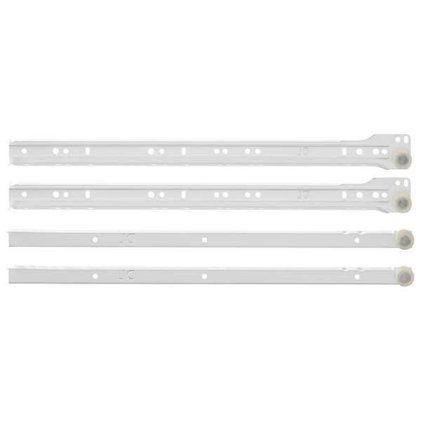 vidaXL Ladegeleider 55 pcs Wit Staal