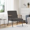 vidaXL Fauteuil Donkergrijs 59 x 75 x 78 cm Krullend Wol-achtig Stof