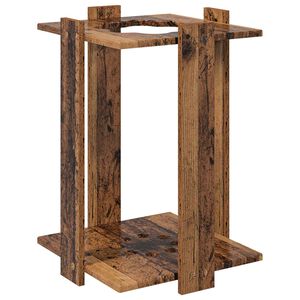 vidaXL Biljartkeu standaard Bewerkt hout 42 x 43 x 60 cm Oud hout