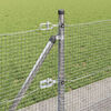 vidaXL Hecke met palen Zilver 0.4 x 50 m Staal