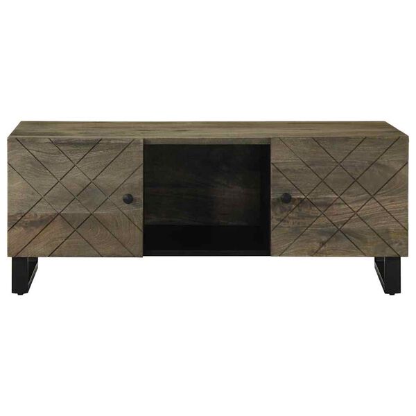 vidaXL Salontafel 100x54x40 cm massief mangohout zwart