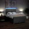 vidaXL Boxspring met matras stof lichtgrijs 140x190 cm