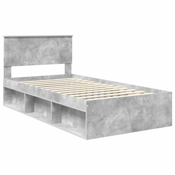 vidaXL Bedframe Concerte Grijs 100 x 200 cm Massief grenenhout