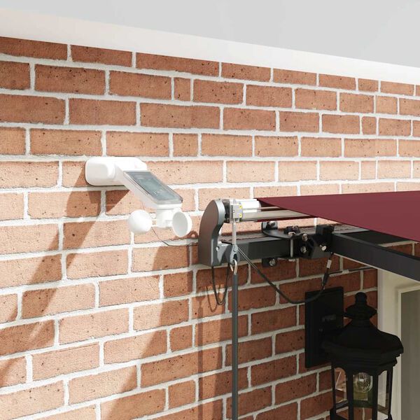 vidaXL Luifel automatisch uittrekbaar met LED's 500x300 cm bordeaux