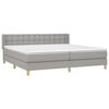 vidaXL Boxspring met matras stof lichtgrijs 180x200 cm