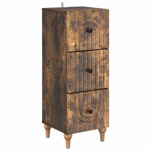 vidaXL Ladenkast 33 x 34,5 x 90 cm Bewerkt hout Gerookt eiken