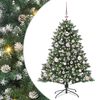 vidaXL Kunstkerstboom met 150 LED Groen 120 cm PVC en Plastic en Staal