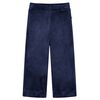 Kinderbroek fluweel 140 donkerblauw