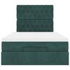 vidaXL Ottoman bed met matrassen 120x190cm fluweel donkergroen