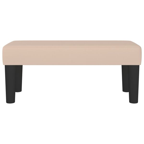 vidaXL Bankje 70x30x30 cm kunstleer cappuccinokleurig