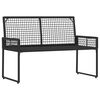 vidaXL Tuinbank Zwart en Cream Wit 118 x 55 x 82 cm PE rattan en stof