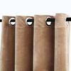 vidaXL Gordijn verduisterend met ringen 2 st 140x175 cm fluweel beige