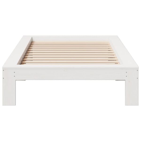 vidaXL Bedframe zonder matras massief grenenhout wit 90x190 cm