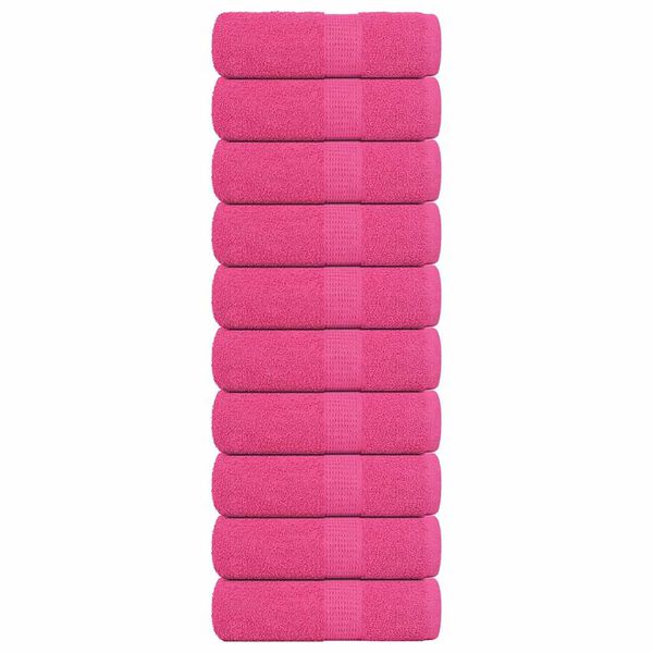 vidaXL Gastendoekjes FROGN 10 st 30x50 cm 360 g/m&sup2; roze