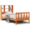 vidaXL Bed met boekenkast zonder matras grenenhout wasbruin 75x190 cm