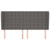 vidaXL Hoofdbord met randen 163x23x118/128 cm kunstleer grijs
