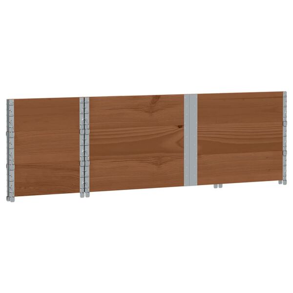 vidaXL Palletopzetranden 3 st 150x50 cm massief grenenhout bruin