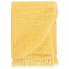 vidaXL Plaid 160x210 cm katoen mosterdgeel