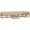 vidaXL Buiten bankenset met kussen 7 pcs Natuurlijk en Beige