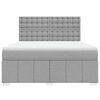 vidaXL Boxspring met matras stof lichtgrijs 180x200 cm