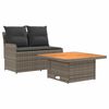 vidaXL Tuin Armsteun Sofa met Opklaptafel 2 Stuk Grijs en Donkergrijs