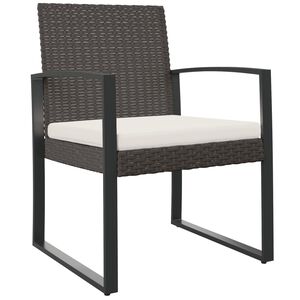 vidaXL Tuinstoelen 2 st polypropeen rattan bruin