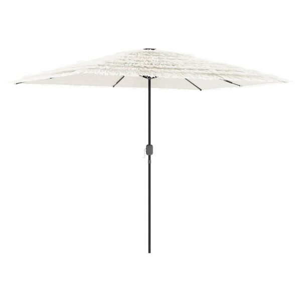 vidaXL Parasol met stalen paal 300x200x250 cm wit