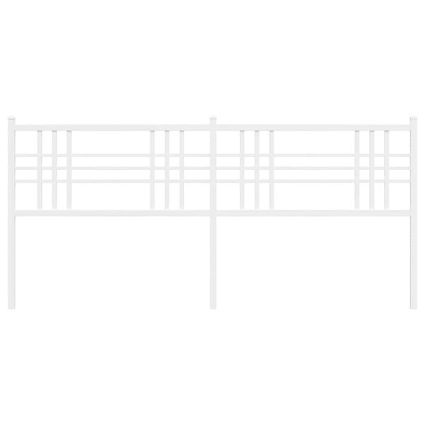 vidaXL Vervangend hoofdbord 200 cm metaal wit