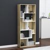 801882 vidaXL Boekenkast Wit en Sonoma Eik 67x24x161 cm Bewerkt Hout