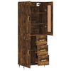 vidaXL Hoge kast 69,5x34x180 cm bewerkt hout gerookt eikenkleurig