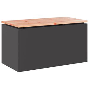vidaXL Tuinbank Zwart 80 x 40 x 43 cm Staal