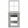 vidaXL Bureau met plank Beton Grijs 122 x 67 x 145 cm Bewerkt hout