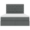 vidaXL Opslag bed met matras Donkergrijs 140 x 190 cm Polyester