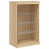 vidaXL Dressoir met LED-verlichting 181,5x37x100 cm sonoma eikenkleur