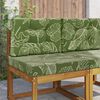 vidaXL Buiten bankkussen 2 pcs Bladontwerp Polyester