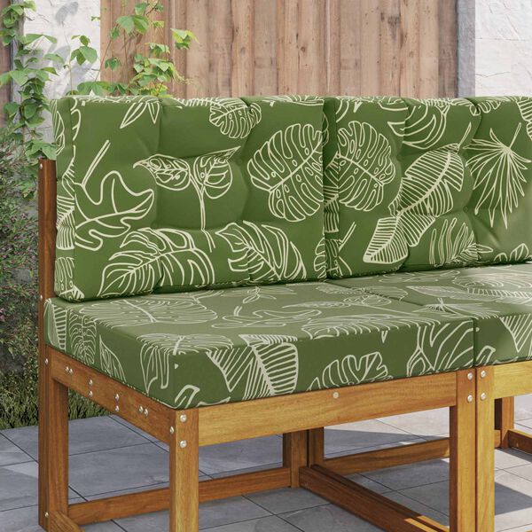 vidaXL Buiten bankkussen 2 pcs Bladontwerp Polyester